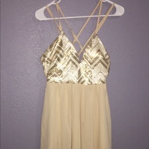 Gold And Cream Papaya Dress